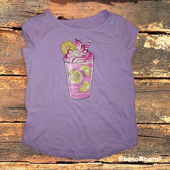 🛒$1 ADD ON! The Children's Place Holographic Lemonade/ Strawberry Lemonade Tee